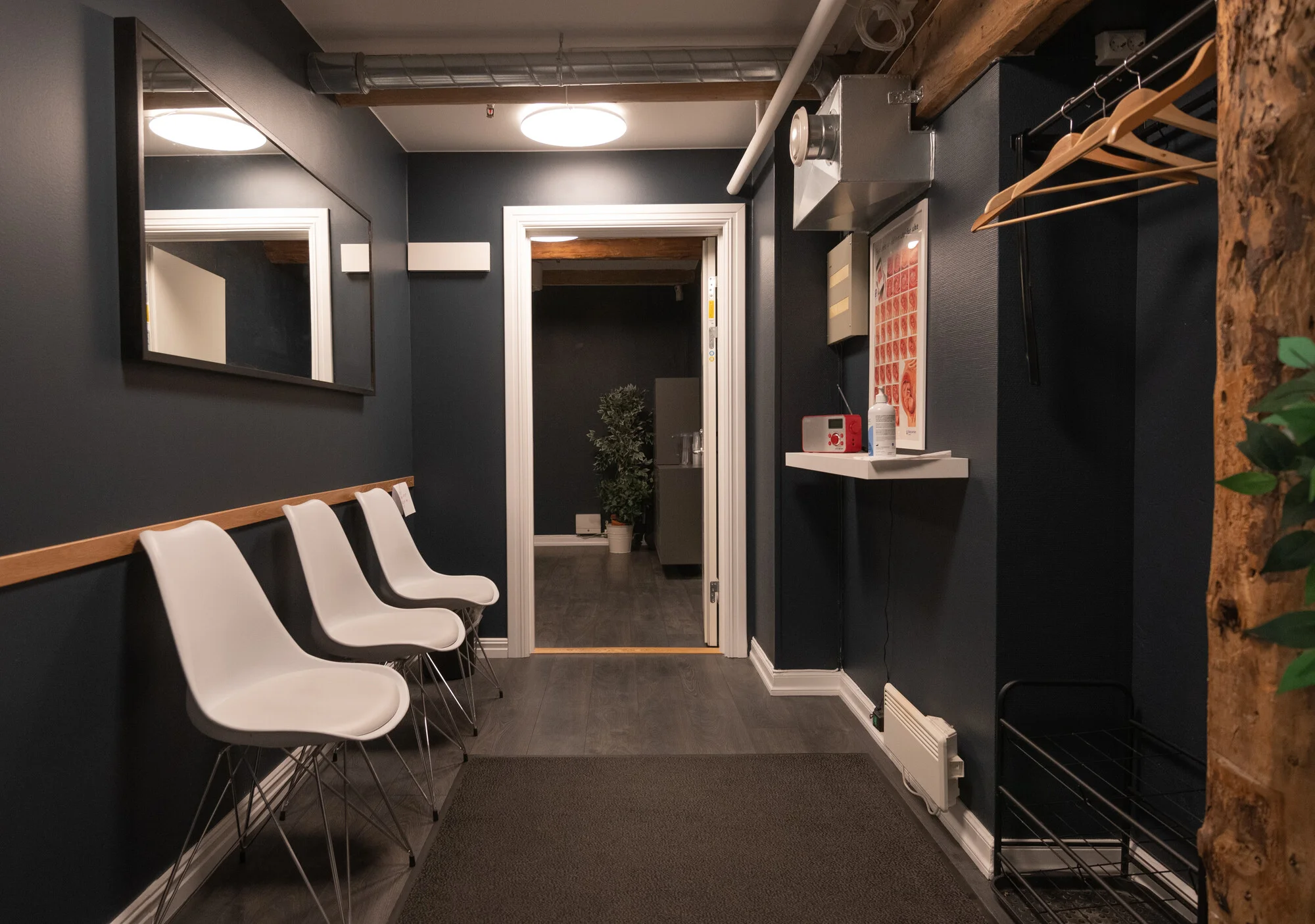 Venterom og klinikklokaler hos Ultraportalen for gravide i Trondheim sentrum